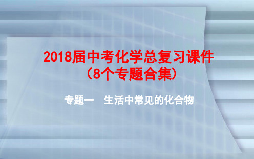 2018届中考(甘肃)化学总复习课件(8个专题合集)