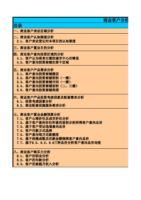 房地产住宅、商业客户分析模板(超实用)