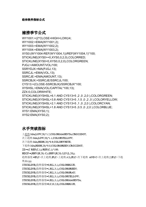 精品经传软件指标公式.docx