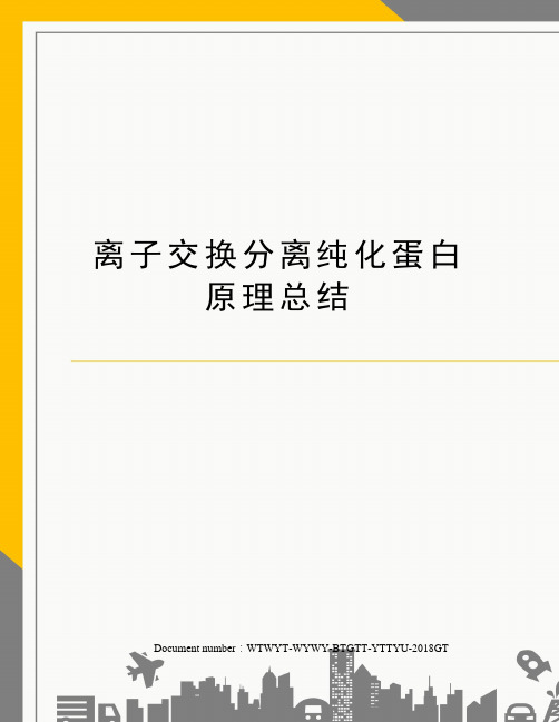 离子交换分离纯化蛋白原理总结