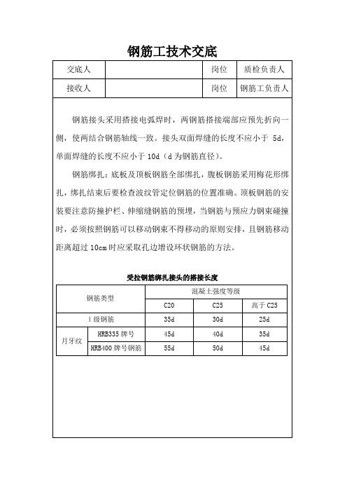 预应力空心板技术交底