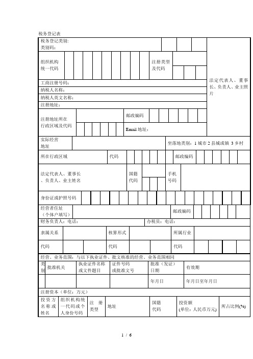 税务登记表[001]