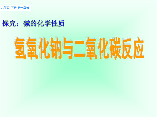 氢氧化钠与二氧化碳反应 初中九年级下册化学教学课件PPT课件 人教版