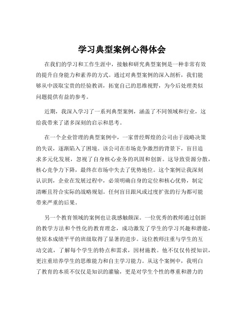 学习典型案例心得体会