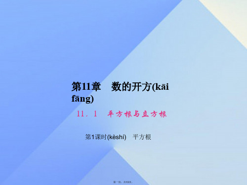 原八年级数学上册11.1平方根与立方根第1课时平方根习题课件(新版)华东师大版