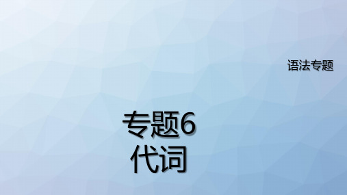 高三英语一轮复习语法专题课件3：专题6 代词