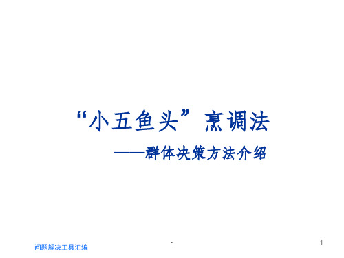 群体决策方法介绍(问题解决工具方法)PPT课件