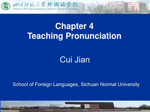 英语教学论Chapter4 Teaching of Languag eKnowledge1-Pronunciation-文档资料