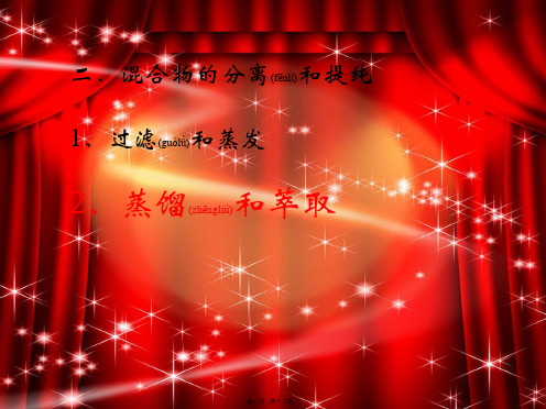 九年级化学《蒸馏与萃取》课件