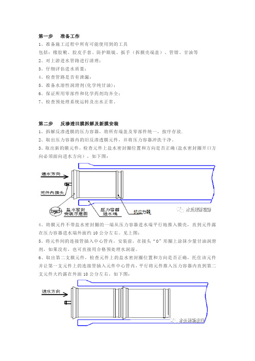 反渗透膜更换流程