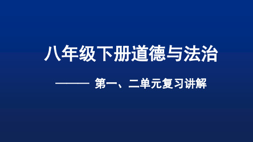 2020-2021学年人教版道德与法治八年级下册期中复习  课件