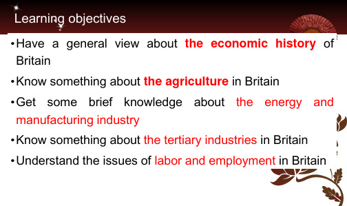 《英语国家概况》Unit 6 British Economy课件