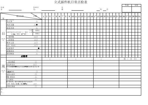 设备点检表