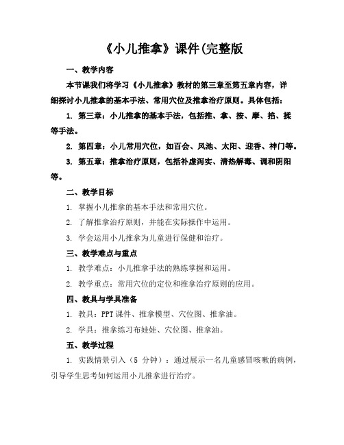 《小儿推拿》课件(完整版