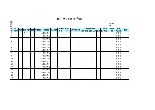 职工社会保险花名册