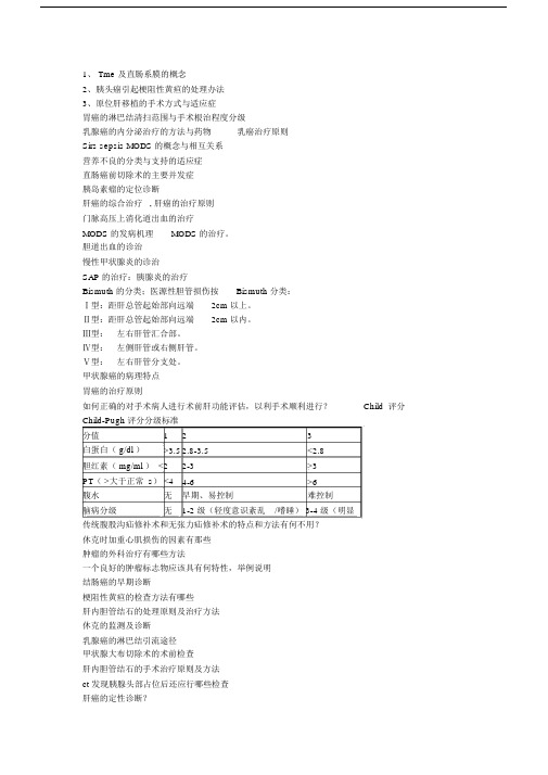 历年考博外科题目总汇.doc