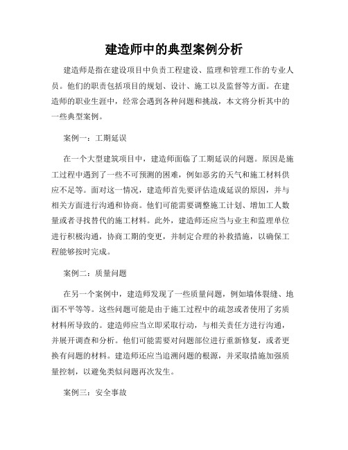 建造师中的典型案例分析