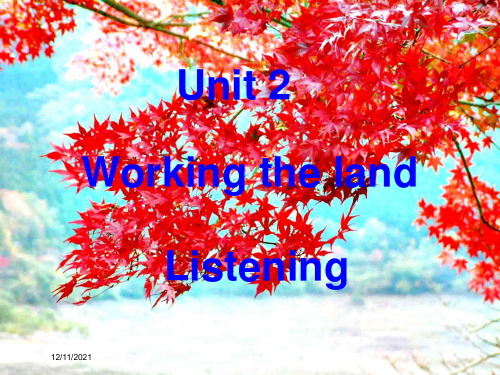 高中英语unit2workingthelandlistening高一英语