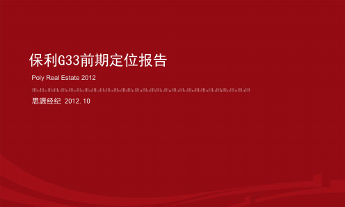 2019年整理南京江心洲保利g33前期定位报告126p精品资料