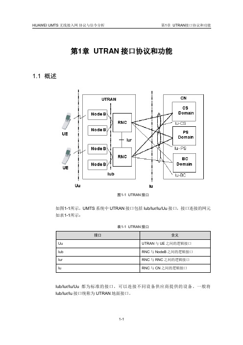 UTRAN接口协议和功能