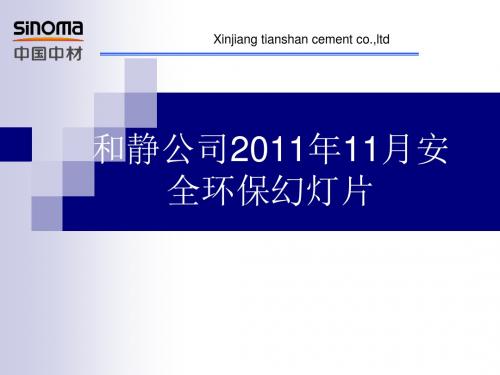 8c静公司报南疆事业部11月安全环保幻灯片(精)