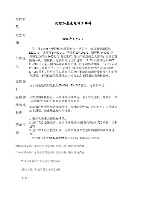 晃电事故应急预案