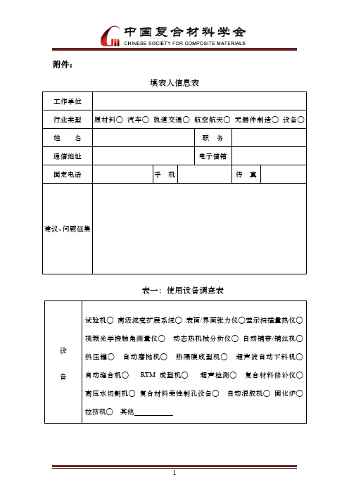 企业技术瓶颈和技术需求调查表