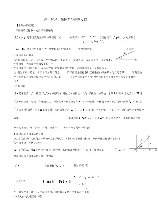 极坐标与参数方程知识点总结