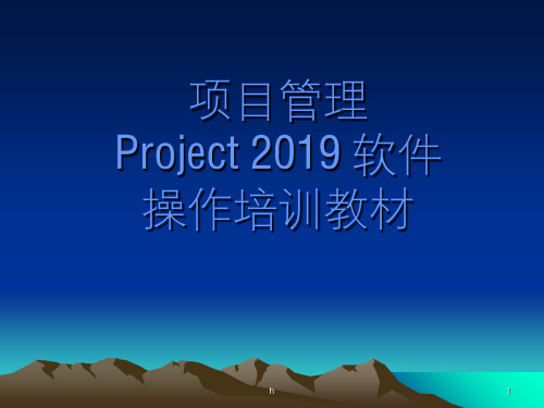 项目管理软件Project2019操作培训教材(177P) 共178页