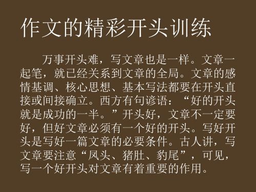 作文训练系列