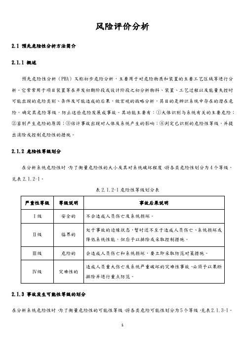 风险评价分析 模板