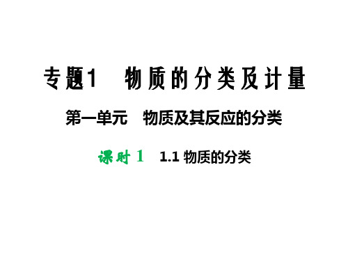 高中化学必修一1.1.1物质及其反应的分类