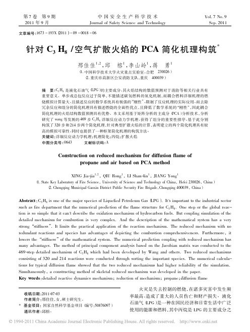 针对C_3H_8_空气扩散火焰的PCA简化机理构筑_邢佳佳