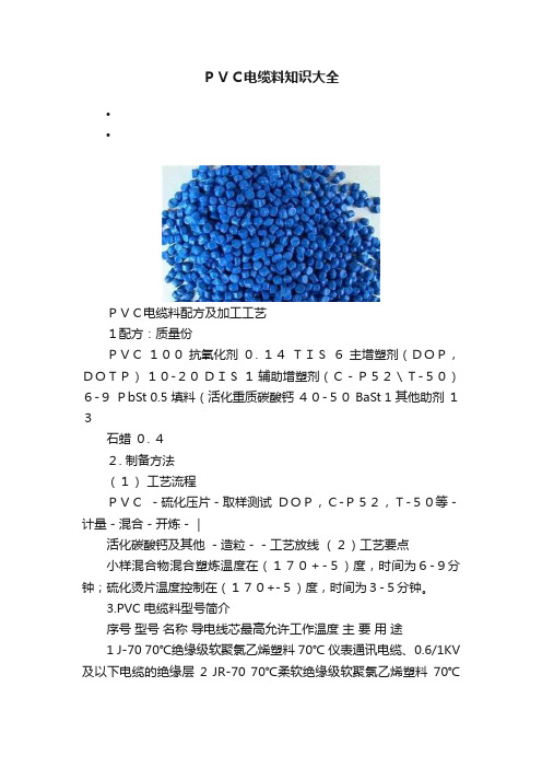 ＰＶＣ电缆料知识大全