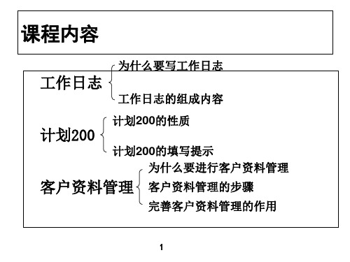 客户经理自我管理工作日志计划200