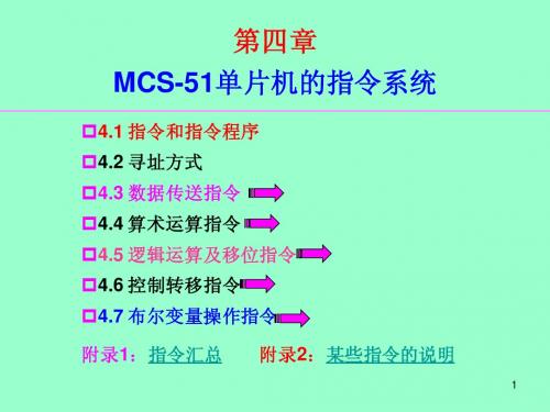 MCS-51单片机的指令系统