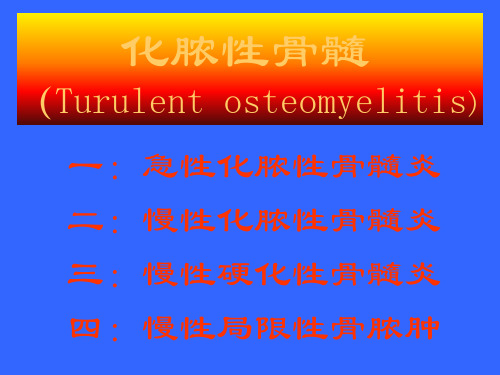 化脓性骨髓炎(Turulent osteomyelitis)