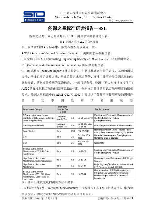 能源之星标准理解