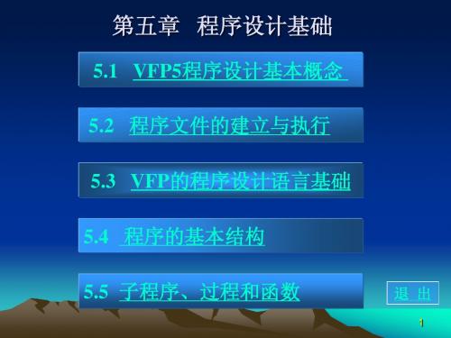 VF-第五章 程序设计