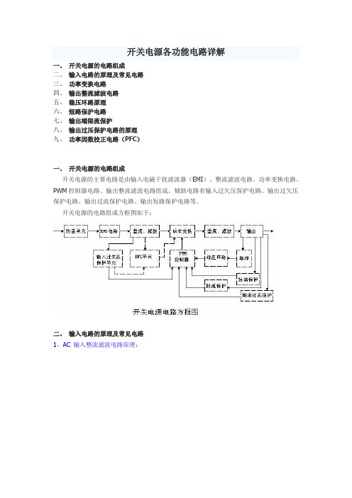 开关电源各功能电路详解