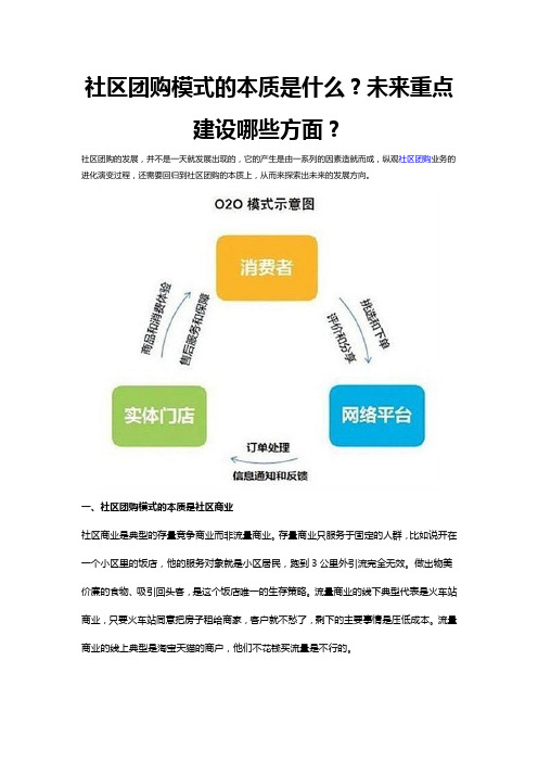 社区团购模式的本质是什么