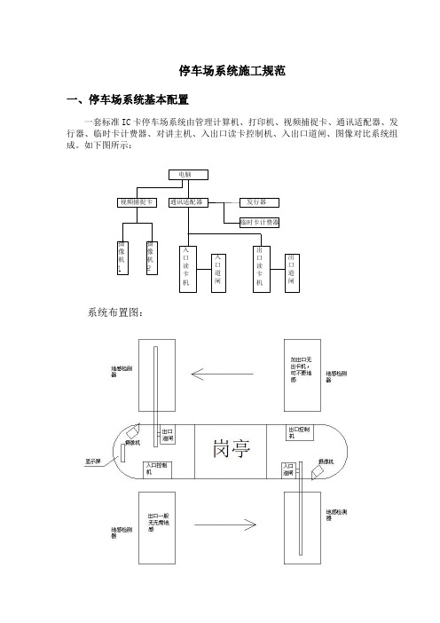 停车场系统施工规范