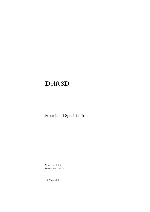 Delft3D-Functional_Specifications