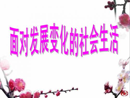 面对发展变化的社会生活_PPT