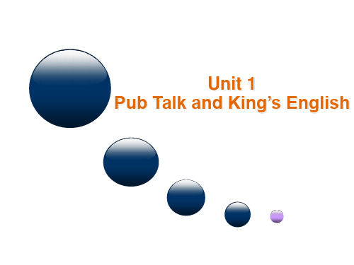 pub talk and king'sEnglish高级英语