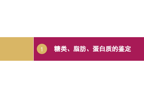 糖类、脂质、蛋白质的检测