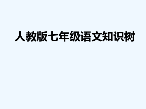 人教版初一语文上册语文知识树