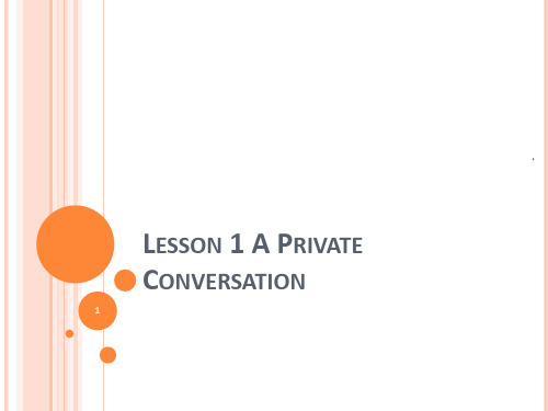 新概念英语第二册-Lesson-1-A-Private-ConversationPPT课件