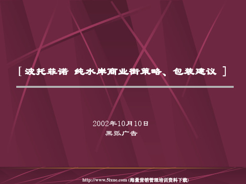 深圳黑弧-波托菲诺纯水岸商业街策略包装建议.