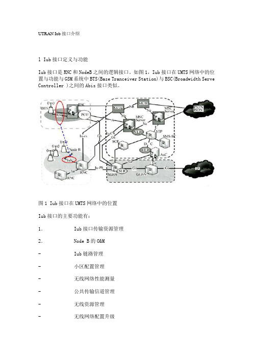 UTRAN Iub接口介绍